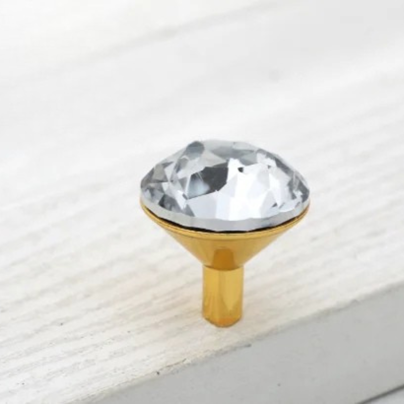 Luksus diamantkrystall skapknapper og håndtak elegante skuffehåndtak | Luvikno