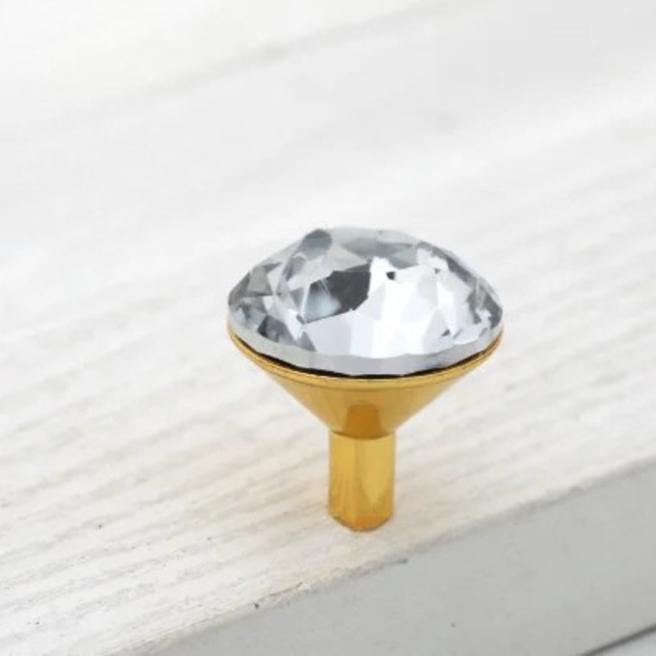 Luksus diamantkrystall skapknapper og håndtak elegante skuffehåndtak | Luvikno