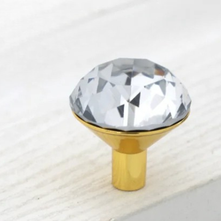 Luksus diamantkrystall skapknapper og håndtak elegante skuffehåndtak | Luvikno