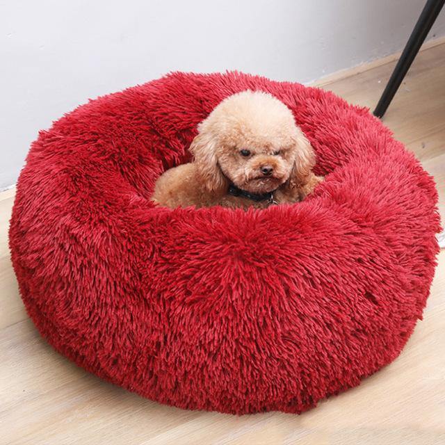 Luksus myk plysj hundeseng - FluffyNest Luvikno