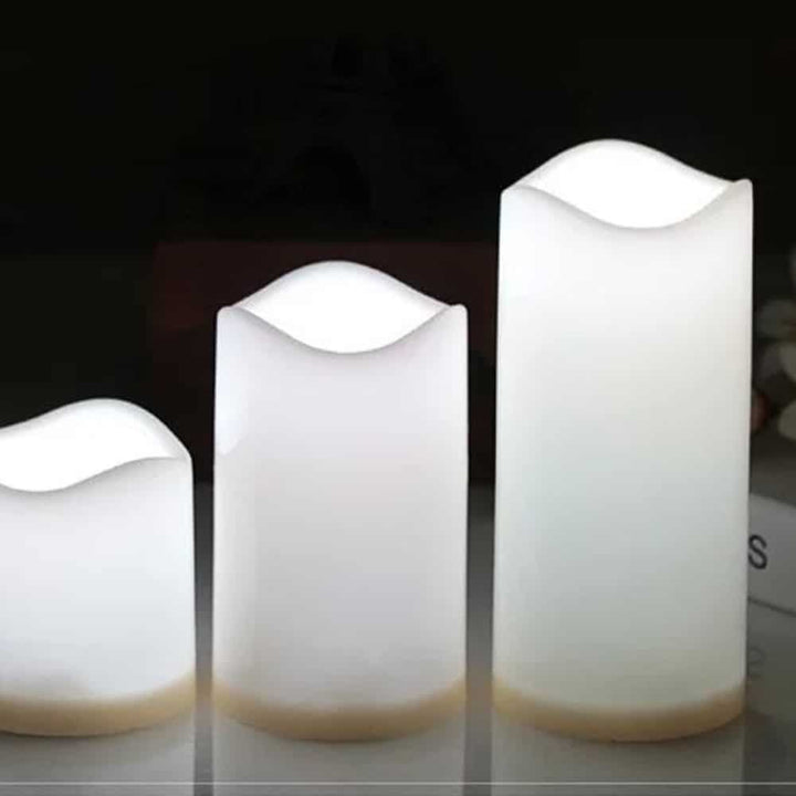 LED Lys - 3 stk - 7.5/11.5/15 cm - med fjernkontroll - med fargeforandring | Luvikno