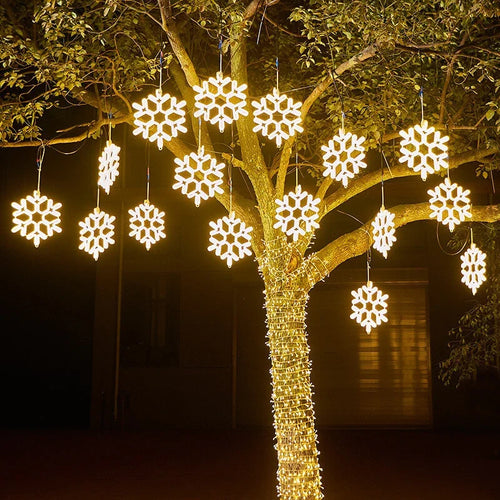 Luvikno | LED Snøfnugg Julelys – IP65 Vanntett Utendørs Juledekorasjon