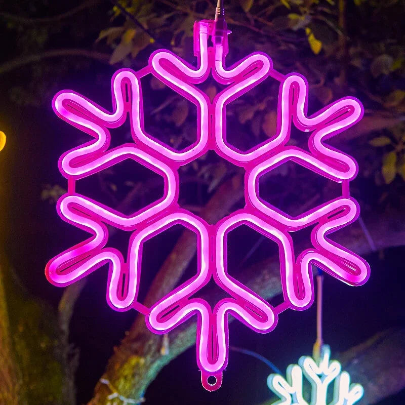 Juledekorasjoner LED Utendørs Snøfnugg Lys Luvikno