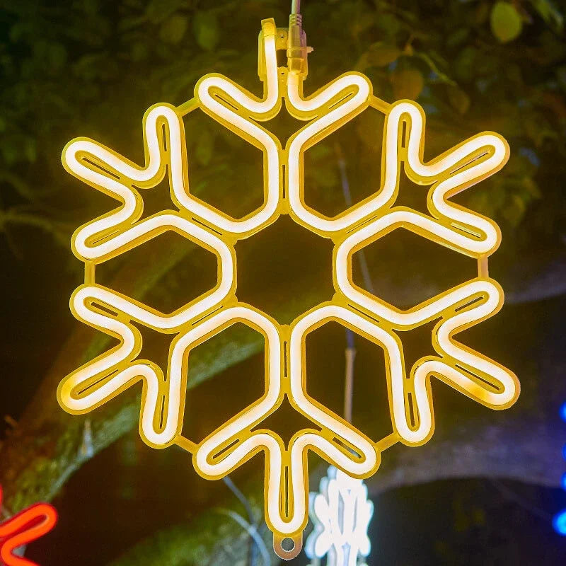 Luvikno | LED Snøfnugg Julelys – IP65 Vanntett Utendørs Juledekorasjon