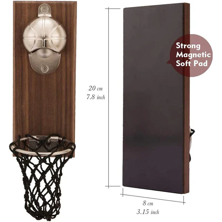 Magnetisk rustfritt stål basketball flaskeåpner tre øl åpner | Luvikno