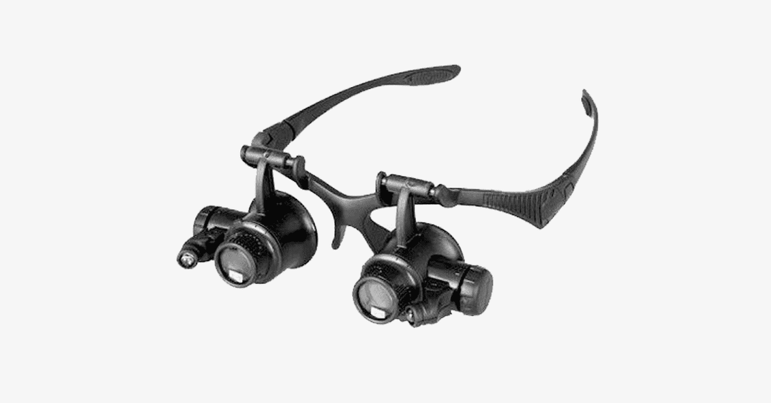 Forstørrelsesglass med LED-lamper, Håndfri & Lysinnstillinger med høy lysstyrke | Luvikno