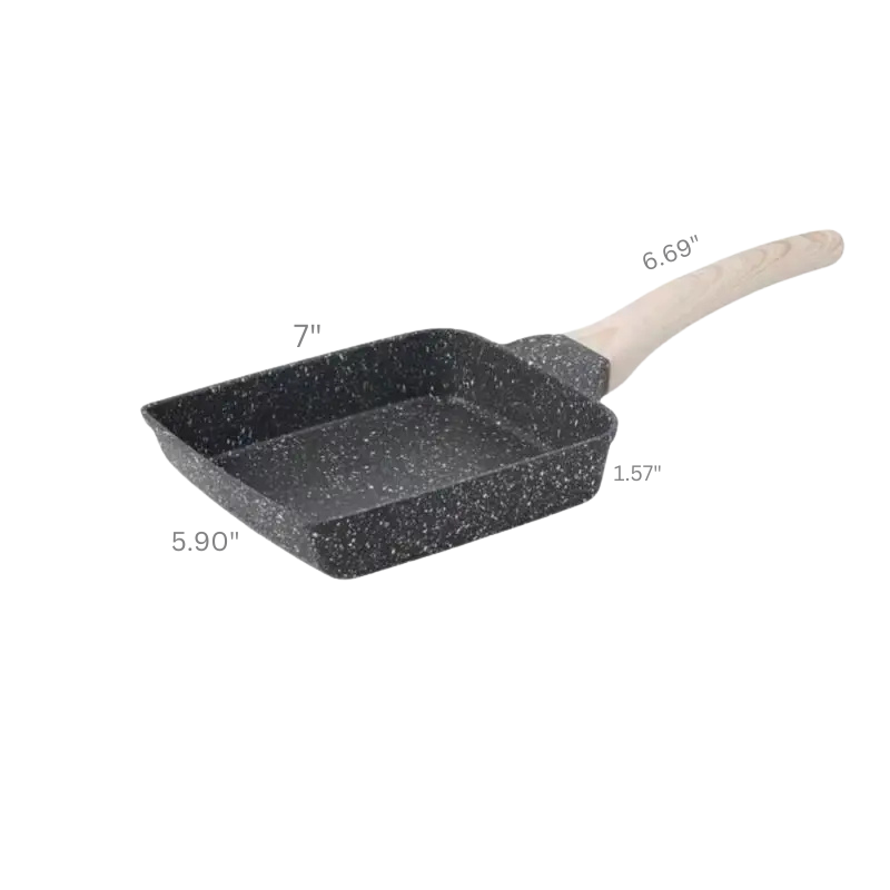 Maifan Stone Non-stick firkantet stekepanne for egg Gasskomfyr Kjøkkenutstyr | Luvikno