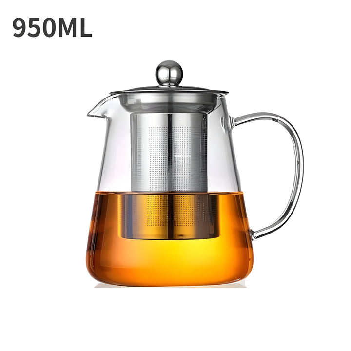 CrystalBrew Cup - Varmeresistent glass med rustfritt stålfilter | Luvikno