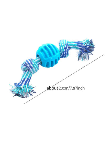 Pet Dog Toy Bomull Tau Dobbel Knute Luvikno