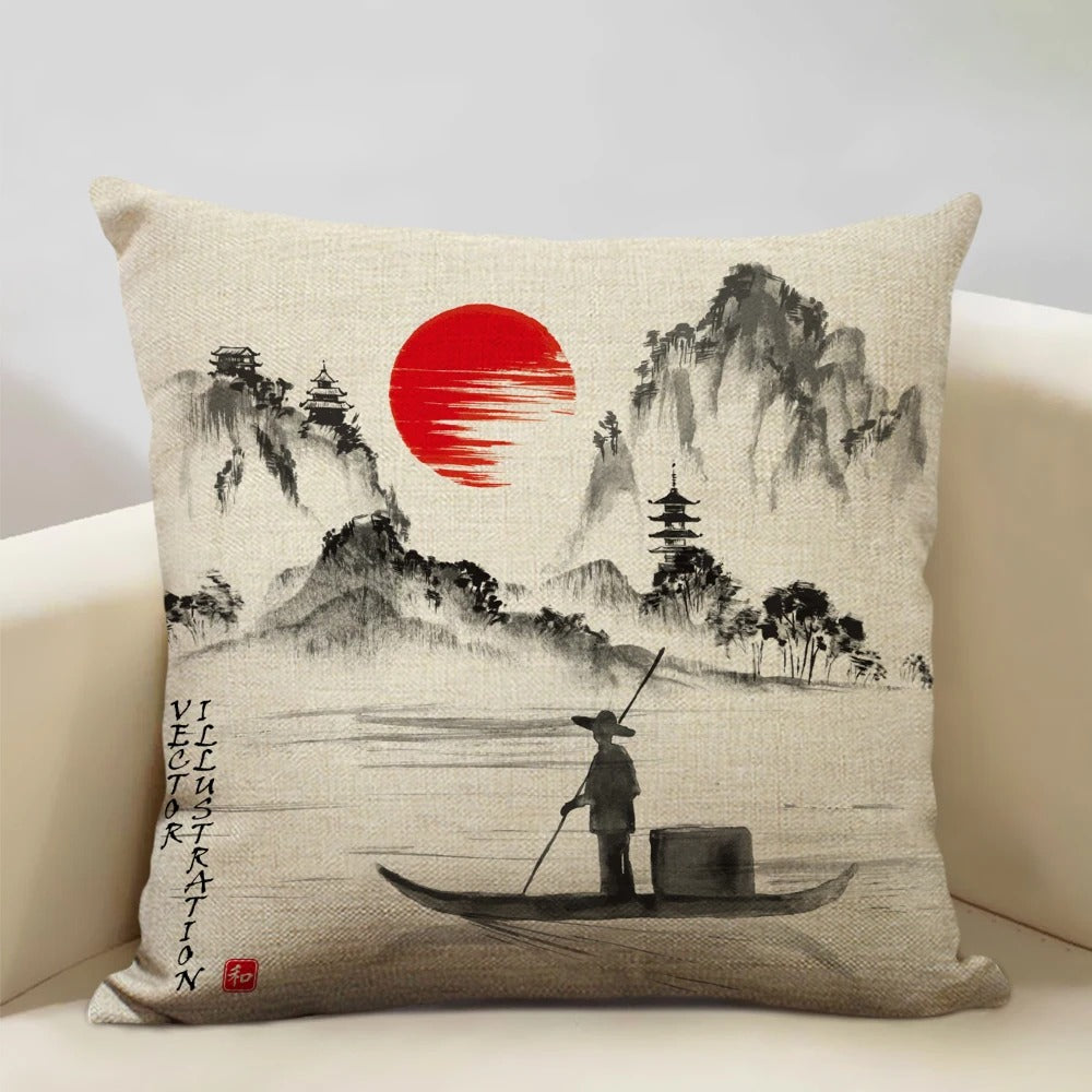 Luvikno | BeauRêve Putetrekk med Mount Fuji - Japansk Stil for Ethvert Rom