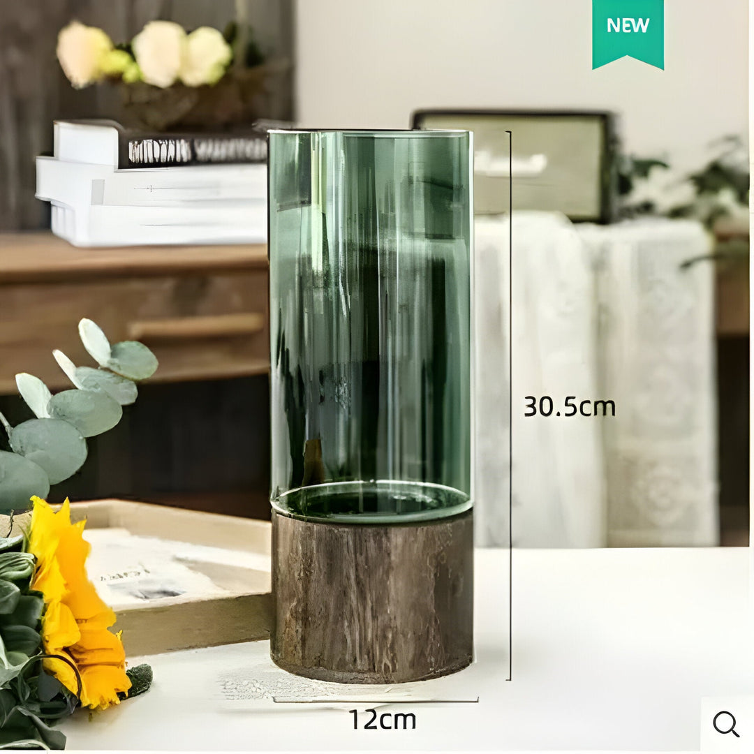 TranquilLuviknooom Vase – Europeisk Hydroponics Tre og Glass Vase | Luvikno