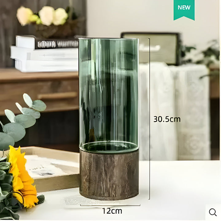 TranquilLuviknooom Vase – Europeisk Hydroponics Tre og Glass Vase | Luvikno