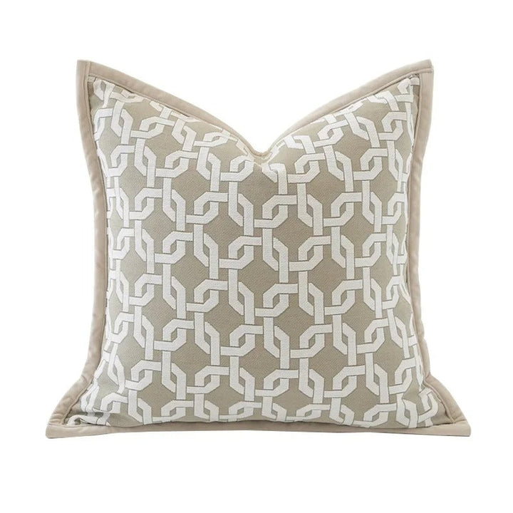 Luvikno | VelvetGlow Putetrekk - Dobbeltsidig Geometrisk Putetrekk av Luksus Jacquard