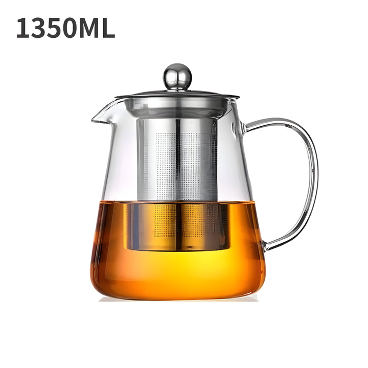 CrystalBrew Cup - Varmeresistent glass med rustfritt stålfilter | Luvikno