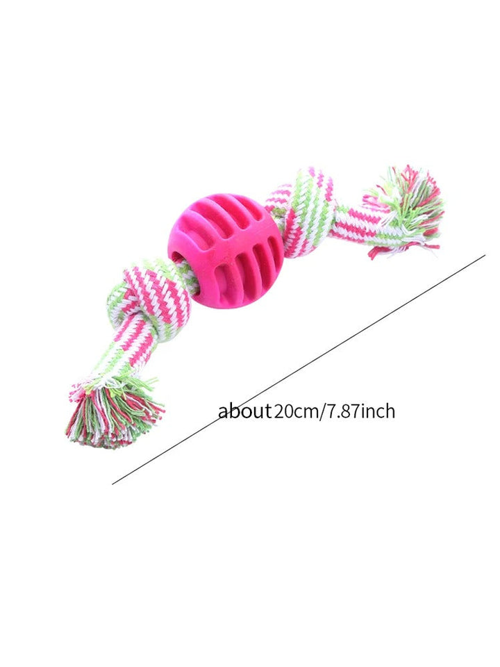 Pet Dog Toy Bomull Tau Dobbel Knute Luvikno
