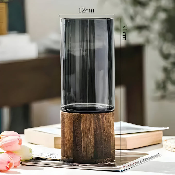 TranquilLuviknooom Vase – Europeisk Hydroponics Tre og Glass Vase | Luvikno