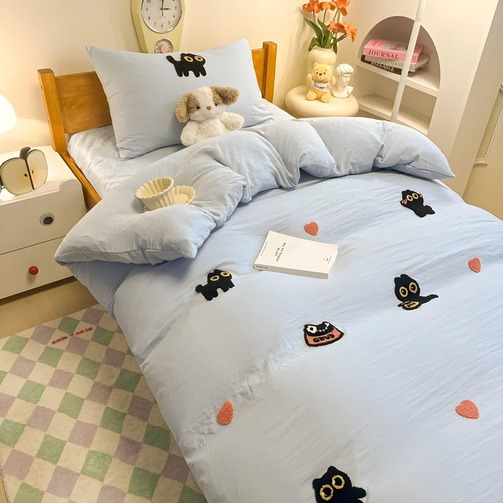 CloudComfort Sengetøy Sett - Komfortabelt og Hudvennlig Lucky Cat Sengetøy | Luvikno