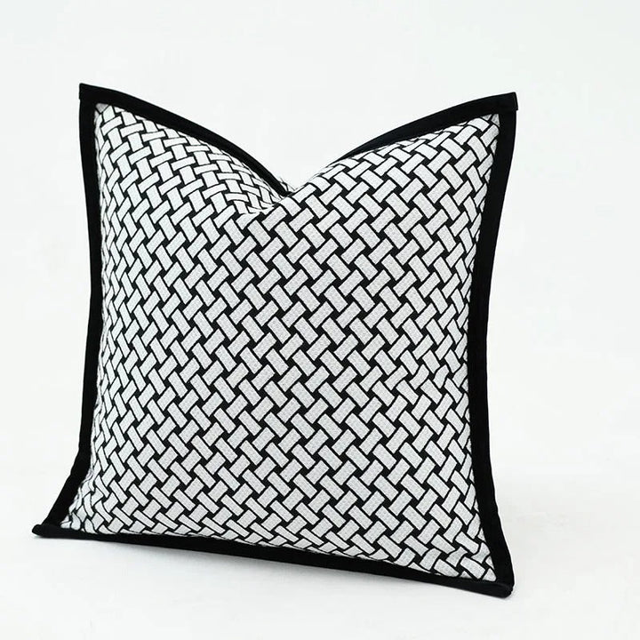 Luvikno | VelvetGlow Putetrekk - Dobbeltsidig Geometrisk Putetrekk av Luksus Jacquard