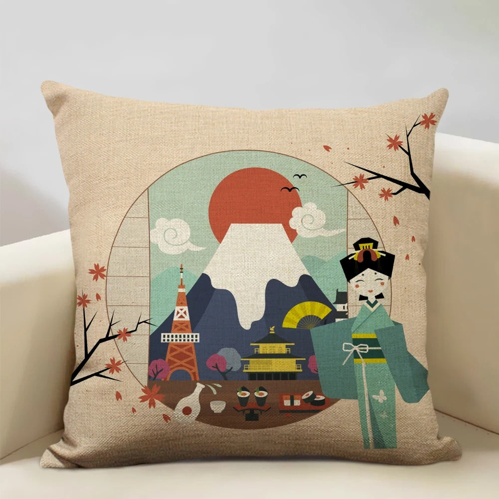 Luvikno | BeauRêve Putetrekk med Mount Fuji - Japansk Stil for Ethvert Rom