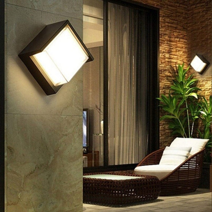 Bevegelsessensor utendørs vegglampe – Moderne aluminiumdesign | Luvikno