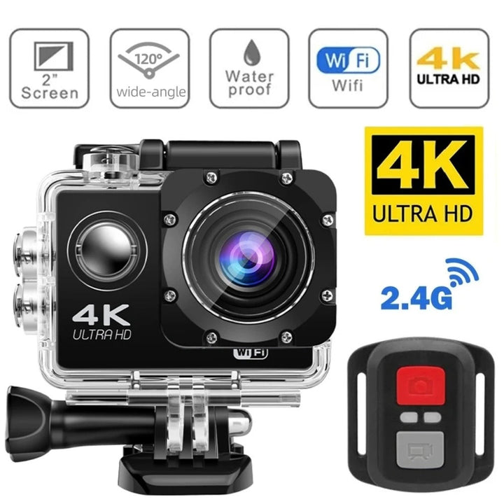 Luvikno | Ultra HD Sport Pro Kamera - Wifi-aktivert og vanntett for vlogging og utendørs sport