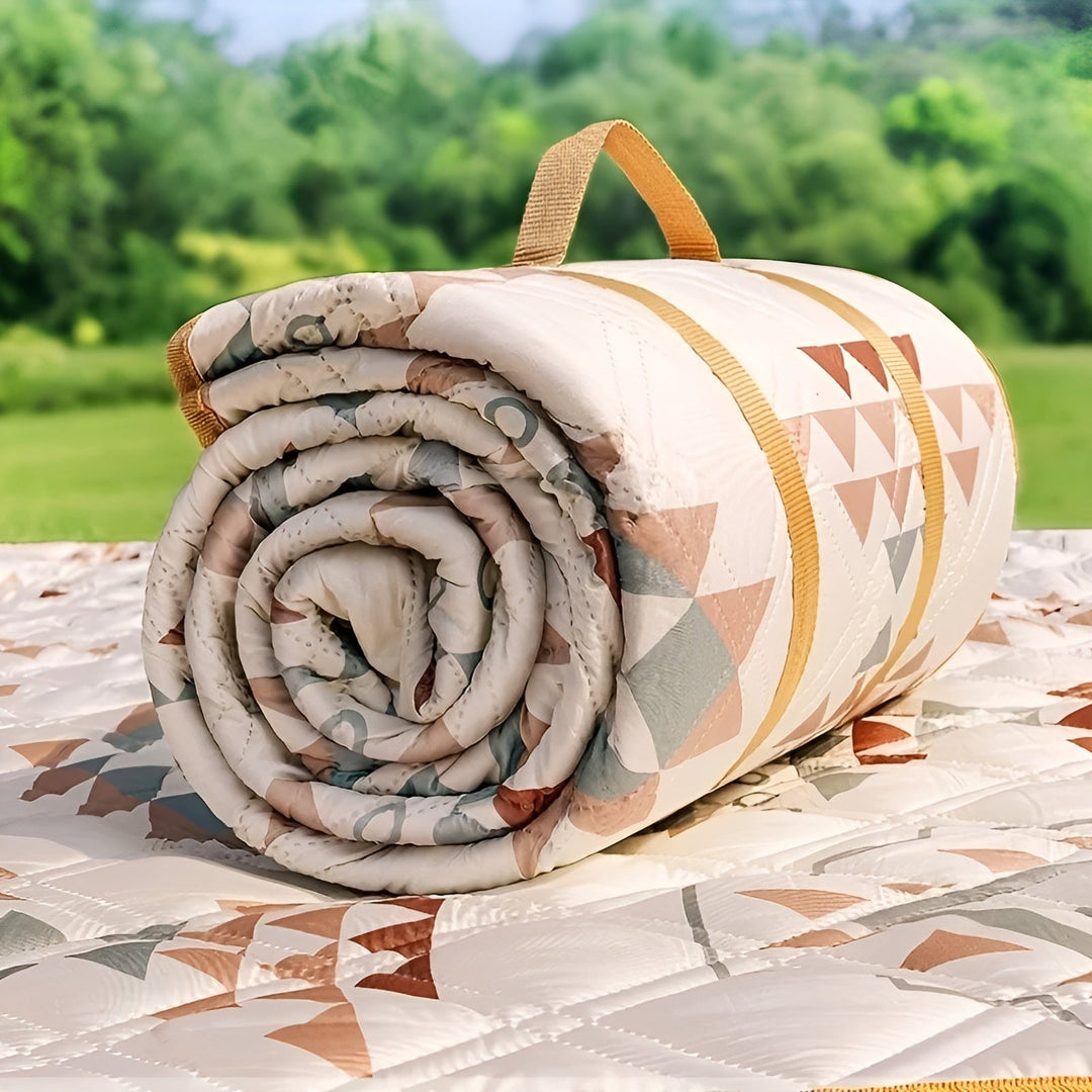 Picnic teppe med rutet mønster – Vanntett & Foldbar | Ideell for Park, Strand & Camping | Luvikno