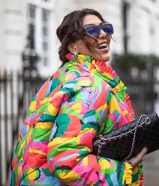 Luvik | Veste à puffer stylée pour femmes en design patchwork