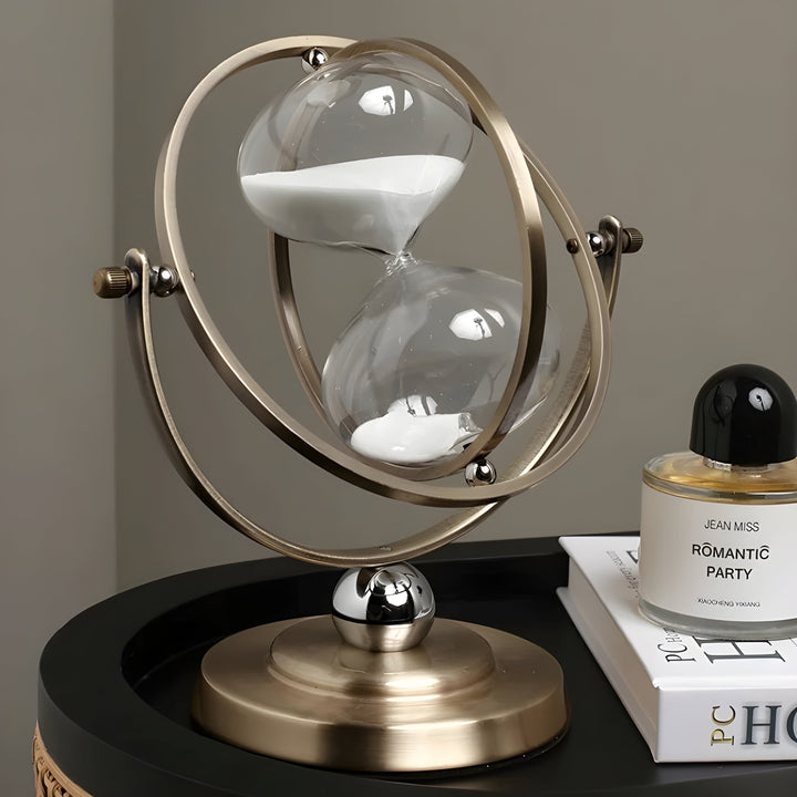 Timeglass i Globe Design – Vintage Utseende, Antikk Stil for Stue eller Kontor | Luvikno