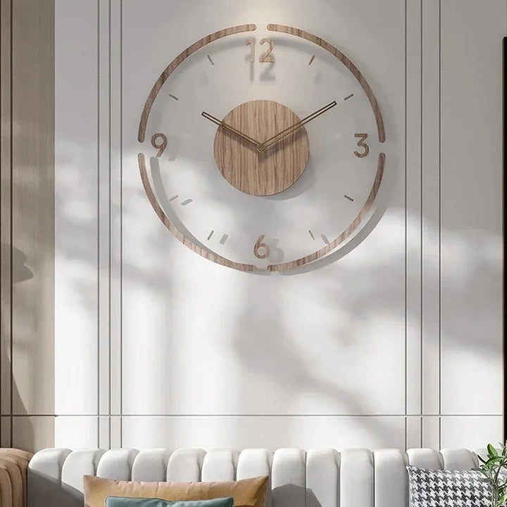Nordisk Treveggklokke – Tidløs Minimalisme | Luvikno