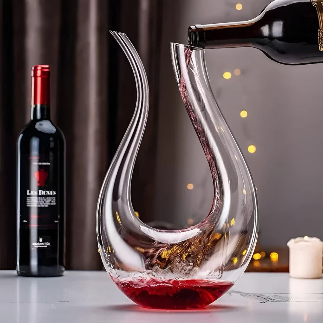 Vinkaraffel med aerator - HåndLuviknoåst og stilig - 1500 ml for bar og hjem - Luviknoyfritt glass | Luvikno