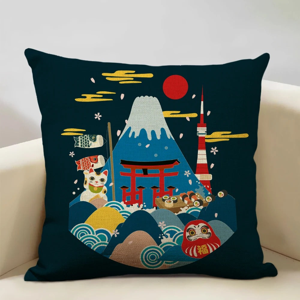 Luvikno | BeauRêve Putetrekk med Mount Fuji - Japansk Stil for Ethvert Rom