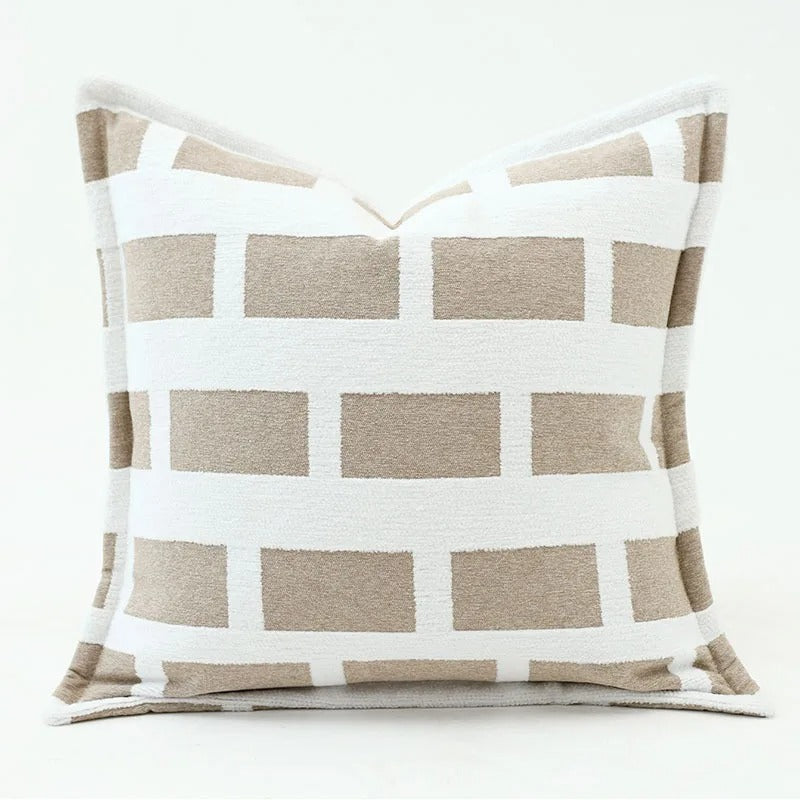 Luvikno | VelvetGlow Putetrekk - Dobbeltsidig Geometrisk Putetrekk av Luksus Jacquard