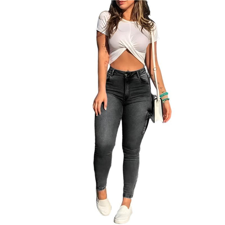 Luvik | Naisten Slim-fit Cargo Denim-housut