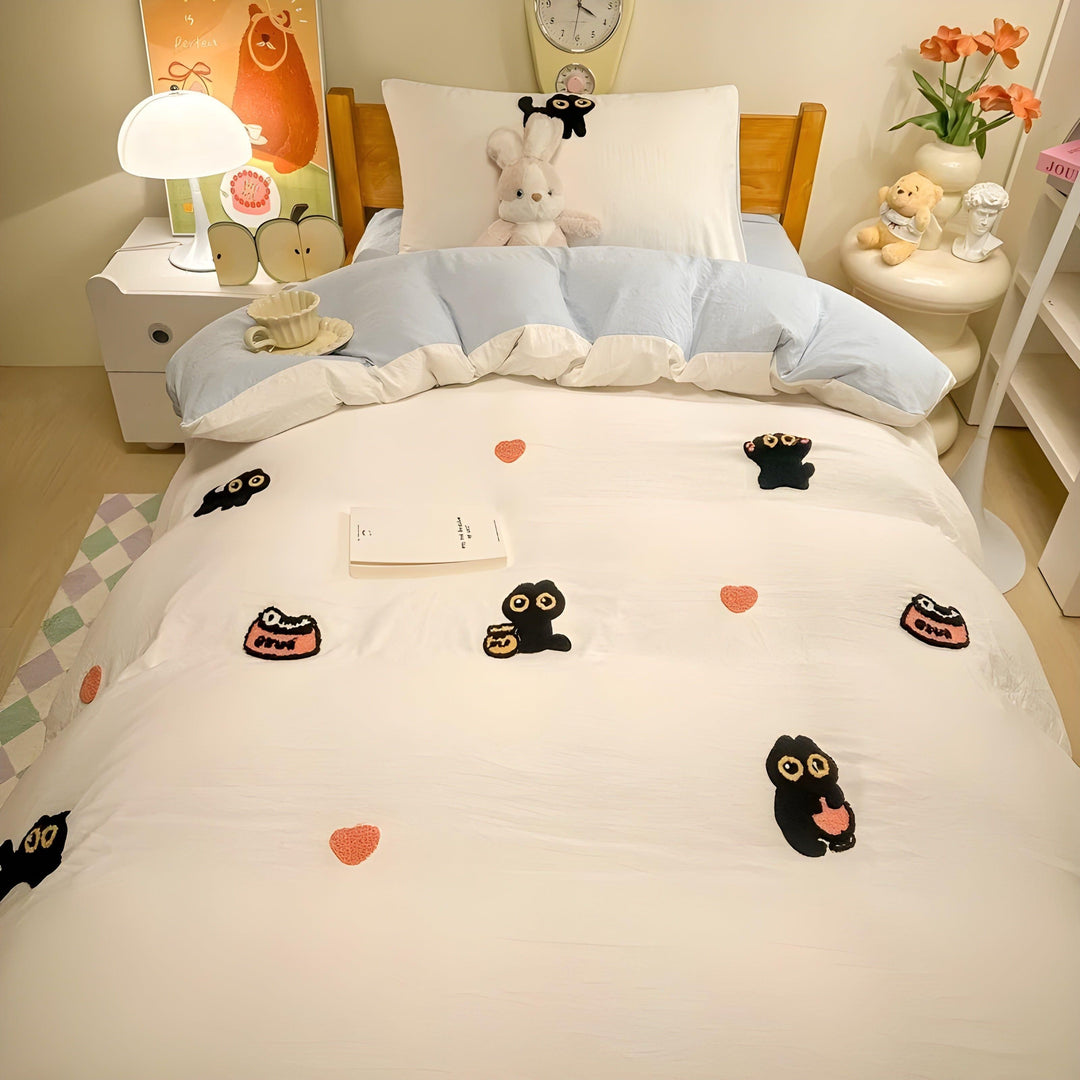 CloudComfort Sengetøy Sett - Komfortabelt og Hudvennlig Lucky Cat Sengetøy | Luvikno