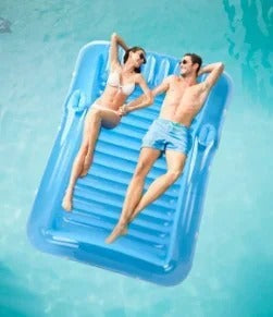 Oppustebar Lounger med Hodepute og Koppholdere | Luvikno
