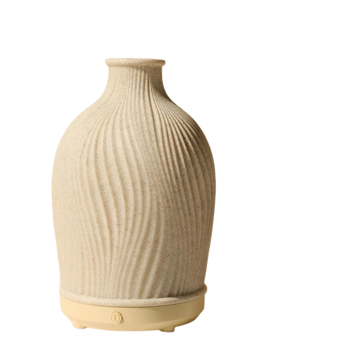 formet ultrasonisk aroma diffuser – Elegant aroma diffuser med beroligende LED-belysning Luvikno