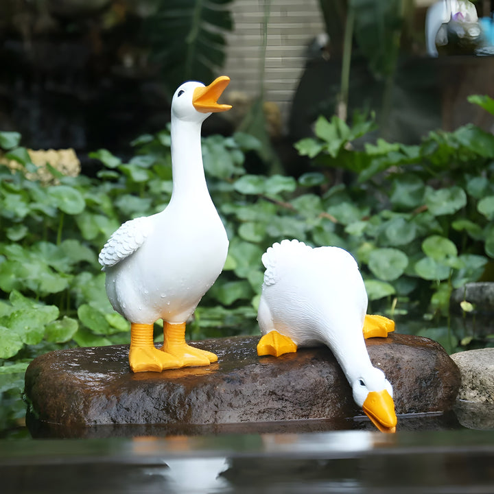 PuddlePals Skulptur – LandhusstilAnd & Gås Figur | Luvikno