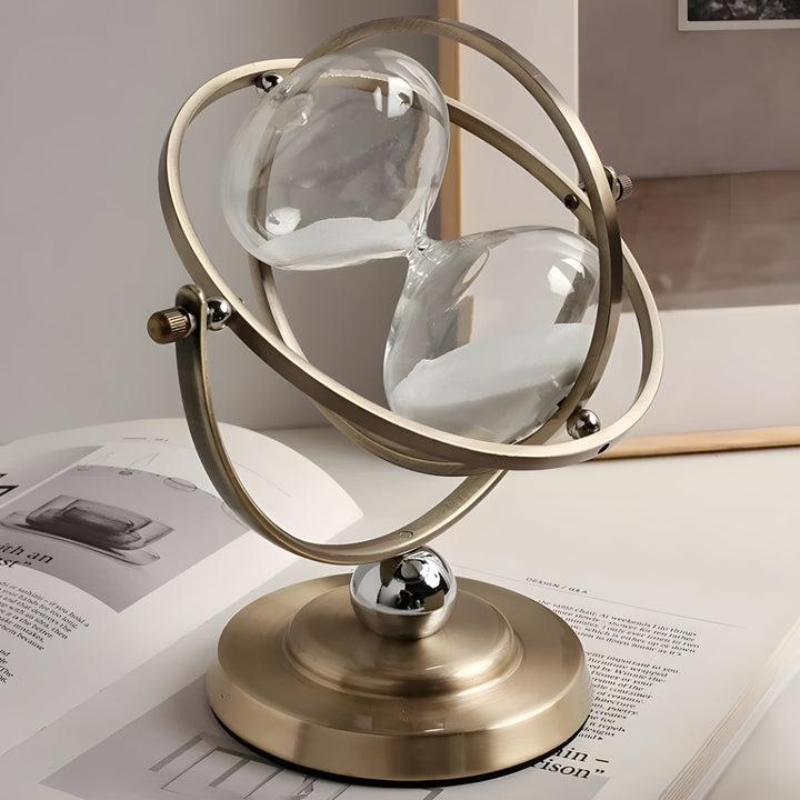 Timeglass i Globe Design – Vintage Utseende, Antikk Stil for Stue eller Kontor | Luvikno