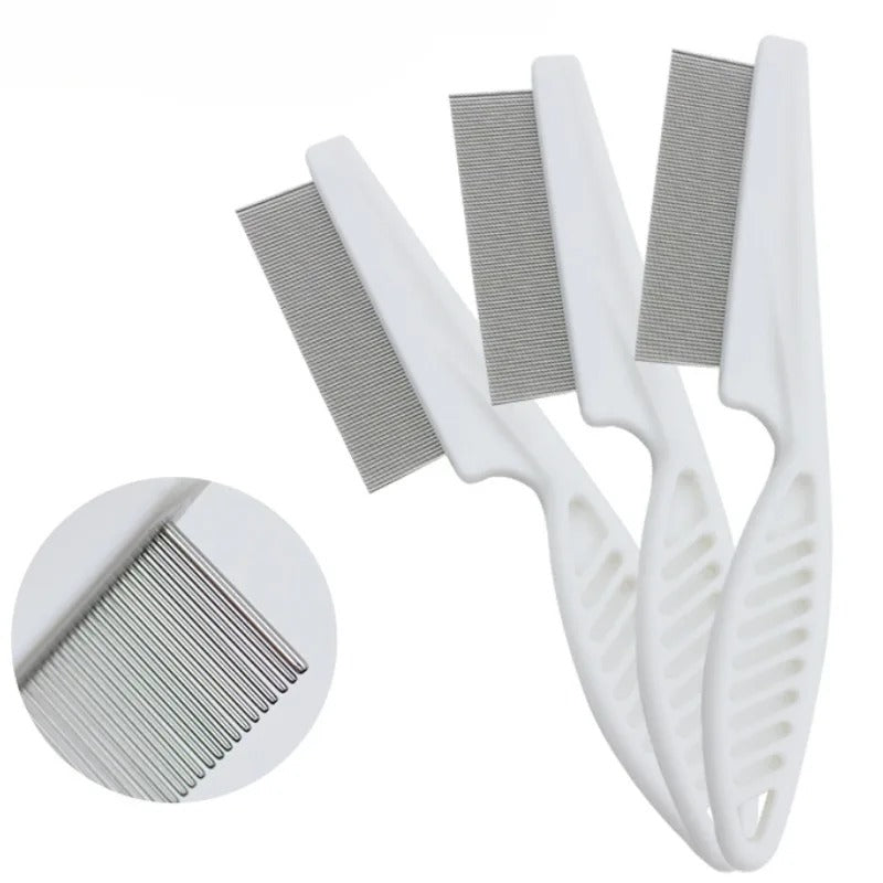 Pet Hair Shedding Comb Rustfritt Stål Loppere Comb Luvikno