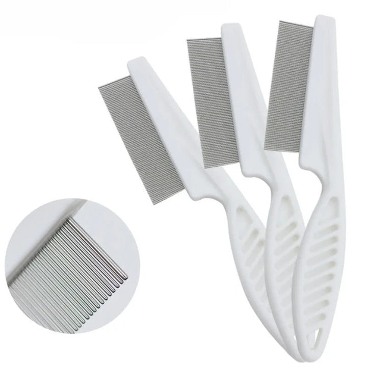 Pet Hair Shedding Comb Rustfritt Stål Loppere Comb Luvikno