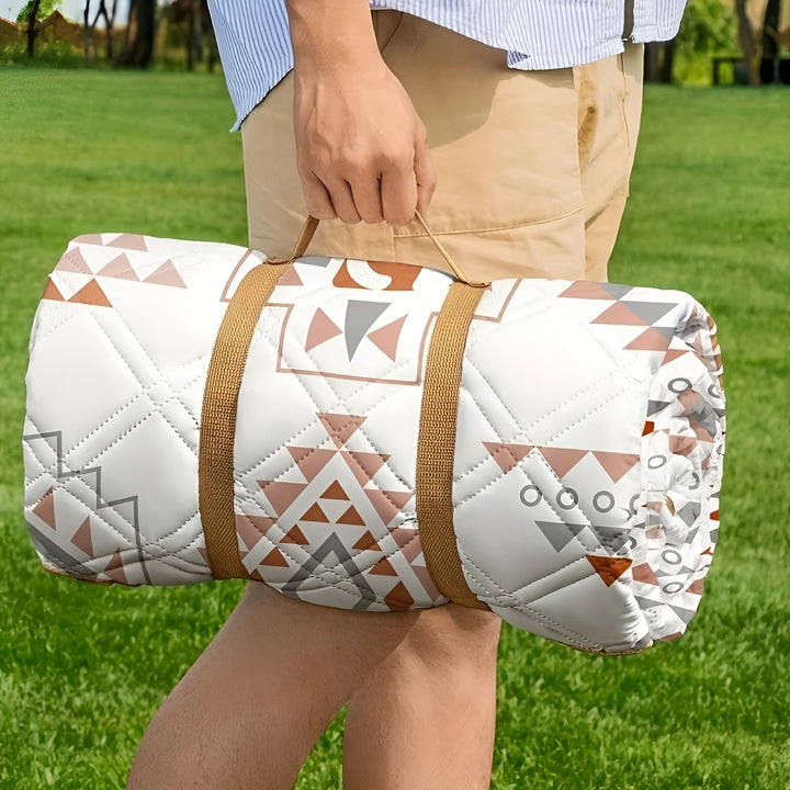 Picnic teppe med rutet mønster – Vanntett & Foldbar | Ideell for Park, Strand & Camping | Luvikno