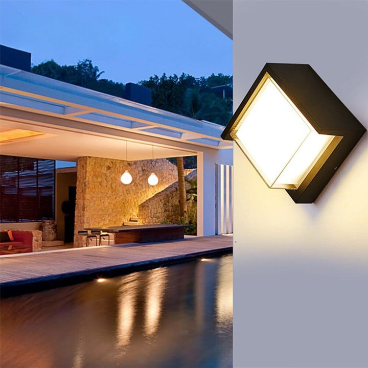 Bevegelsessensor utendørs vegglampe – Moderne aluminiumdesign | Luvikno