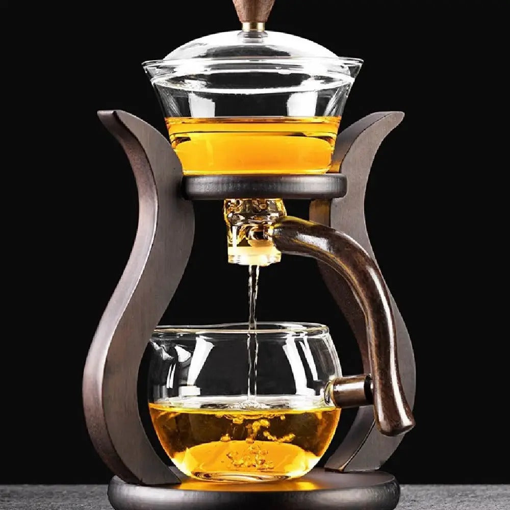 Glass Teaset med magnetisk flyt – semi-automatisk kjele, varmebestandig og elegant | Luvikno