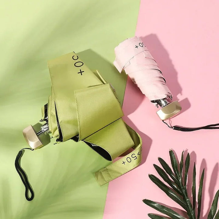 Luvikno | Sammenleggbar Mini Paraply Solara – Kompakt, UV beskyttelse & Vindmotstandsdyktig