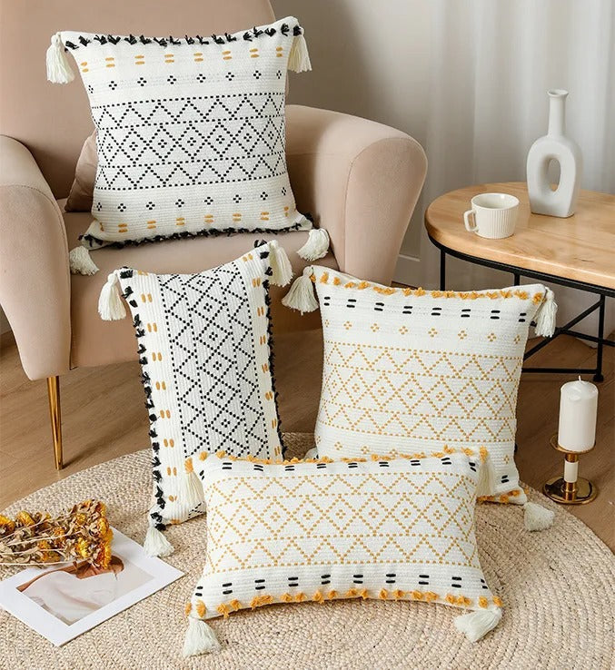 Luvikno | Bohemian SatinCiel Putetrekk - Luksus Putetrekk med Tuftet Design for Enhver Interiør