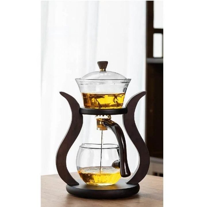 Glass Teaset med magnetisk flyt – semi-automatisk kjele, varmebestandig og elegant | Luvikno