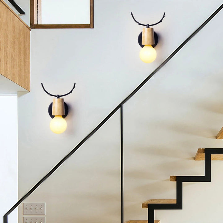Deer Antler Vegglampe i Nordisk Stil Design | Luvikno