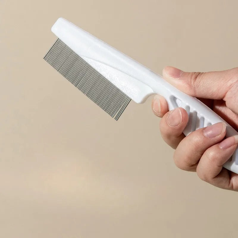 Pet Hair Shedding Comb Rustfritt Stål Loppere Comb Luvikno