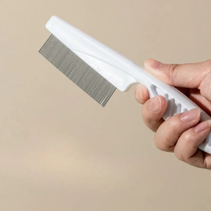 Pet Hair Shedding Comb Rustfritt Stål Loppere Comb Luvikno