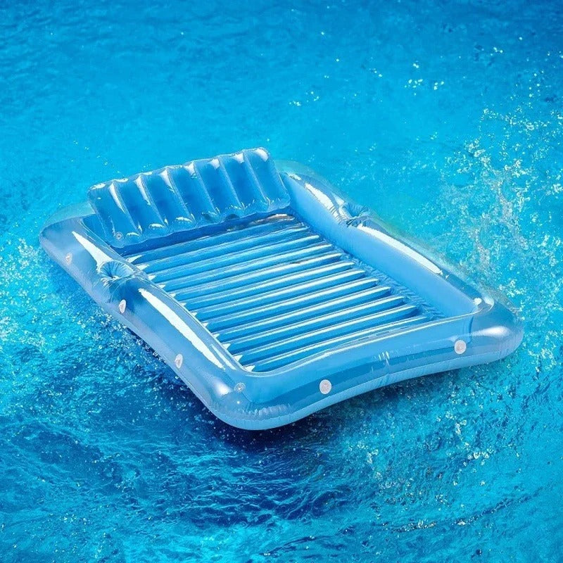 Oppustebar Lounger med Hodepute og Koppholdere | Luvikno